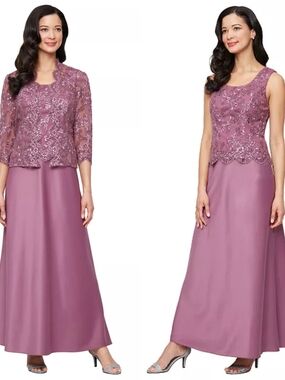 Alex Evenings | Dresses | Alex Evening Draped Column Gown With Bolero Jacket  Nwt